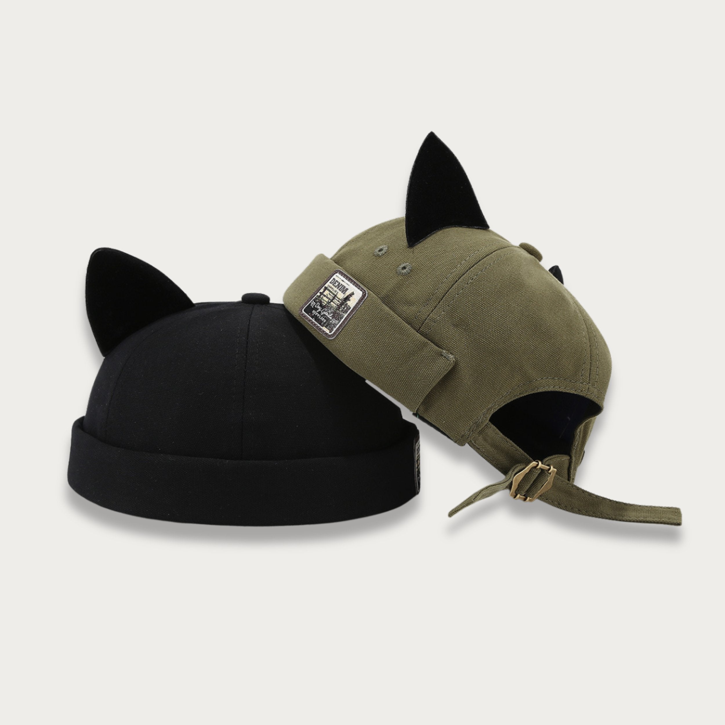 Brimless Docker Cat Ears Hat - NEW COLORS [Adjustable]