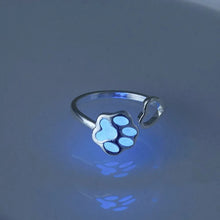 Load image into Gallery viewer, Glowing Cat Paw Heart Ring [ 925 Sterling Silver]
