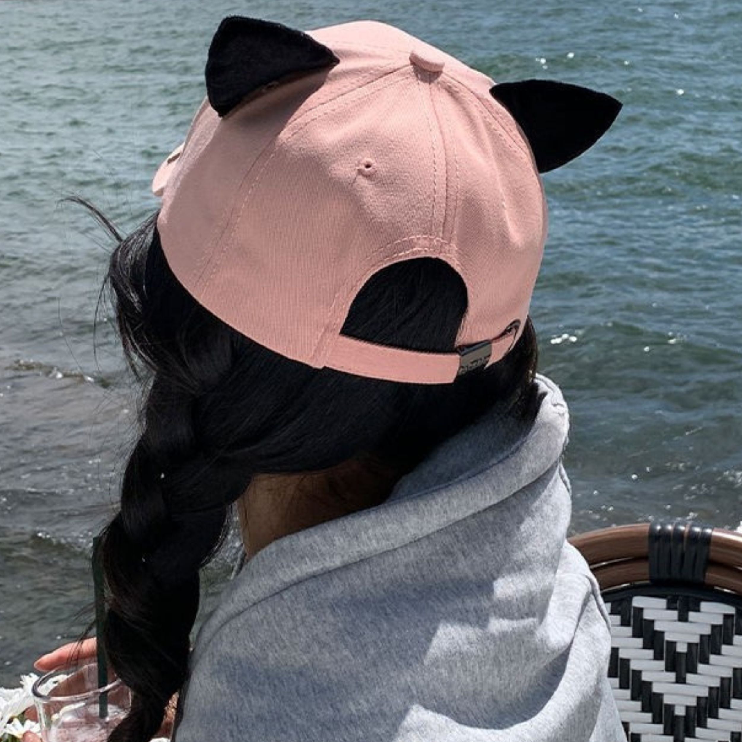 WhiskerCharm Embroidered Cat Ear Cap