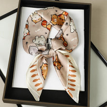 Load image into Gallery viewer, Cat Print Silky Scarf
