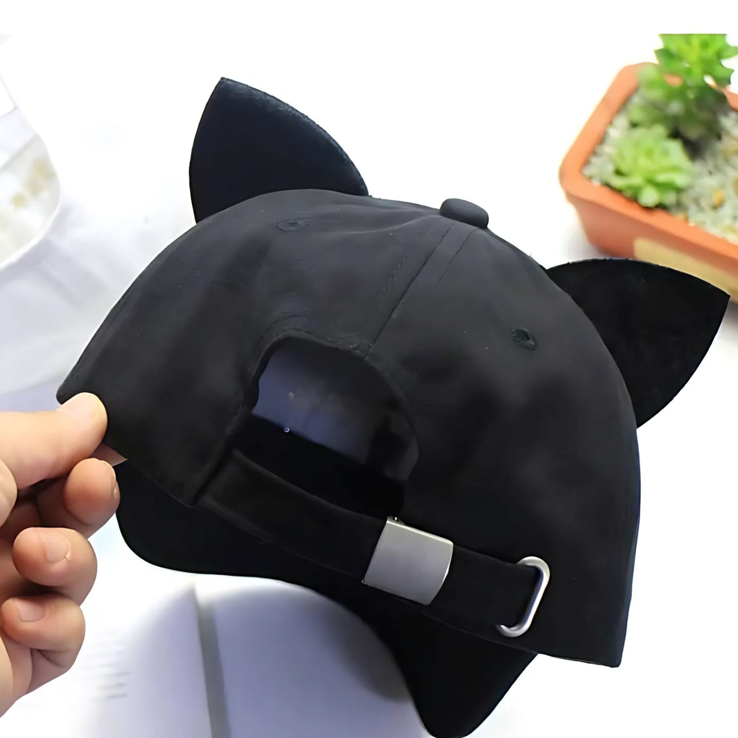 WhiskerCharm Embroidered Cat Ear Cap