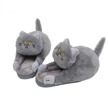 Load image into Gallery viewer, Cuddly Cat Fluffy Slippers

