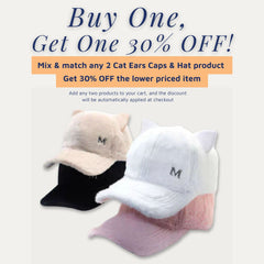 Plush Cat Ears Baseball Cap