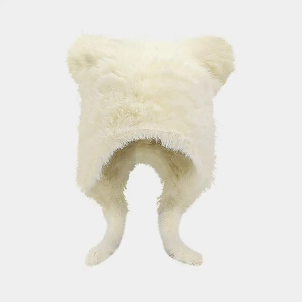 Plush Cat Ears Cozy Bonnet