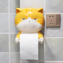 Load image into Gallery viewer, Cat Wall-Mounted Toilet Roll Holder
