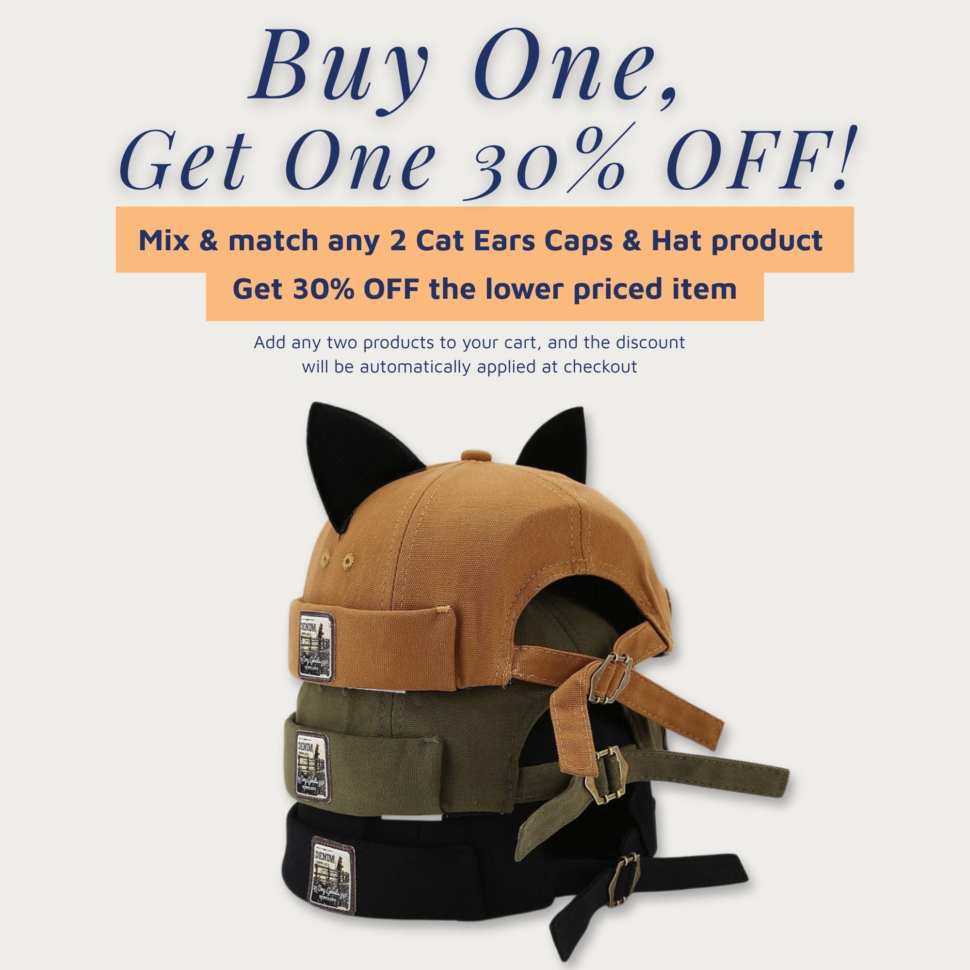 Brimless Docker Cat Ears Hat - NEW COLORS [Adjustable]