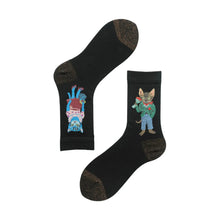 Load image into Gallery viewer, Forest Cat Fairy Jacquard Socks
