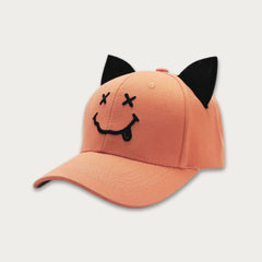 Mischief Embroidered Cat Ear Cap