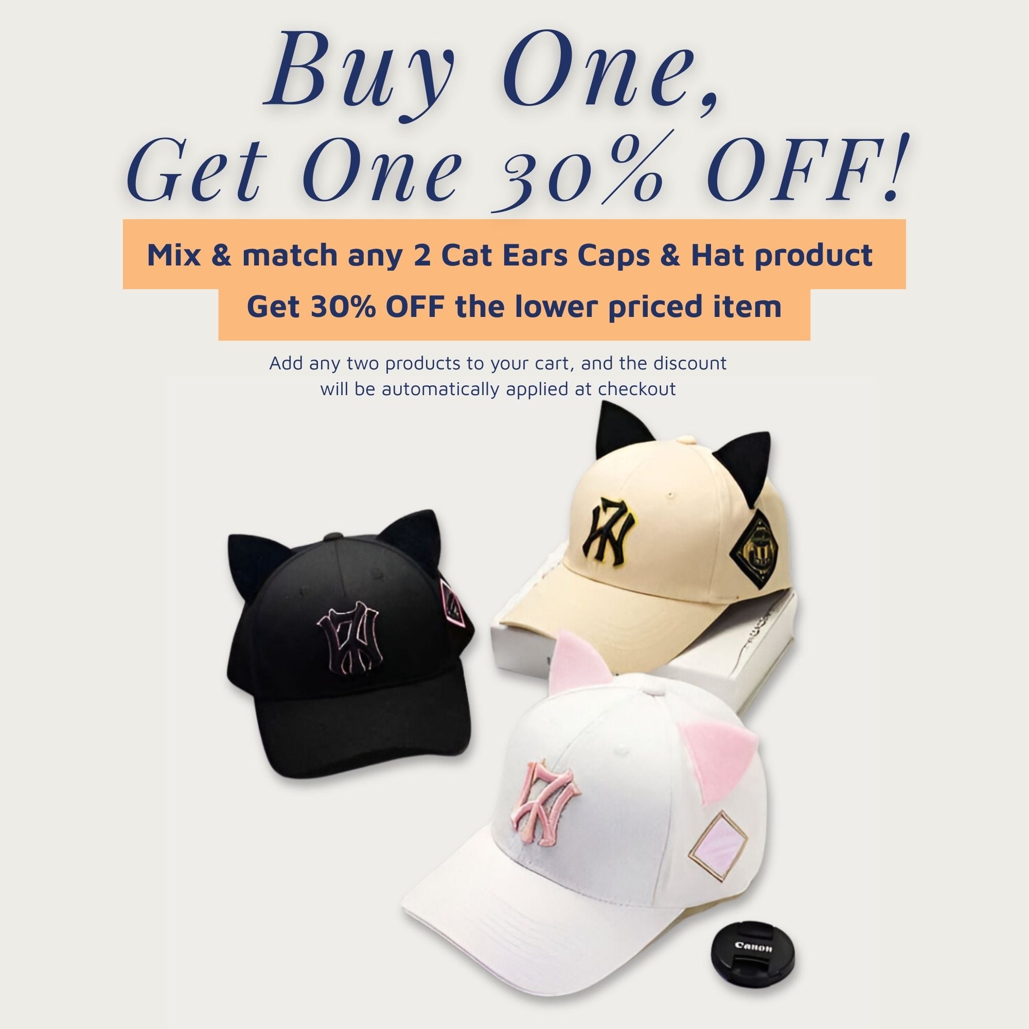 K-Pop Embroidered Cat Ears Cap