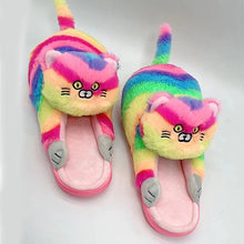 Load image into Gallery viewer, Cuddly Cat Fluffy Slippers
