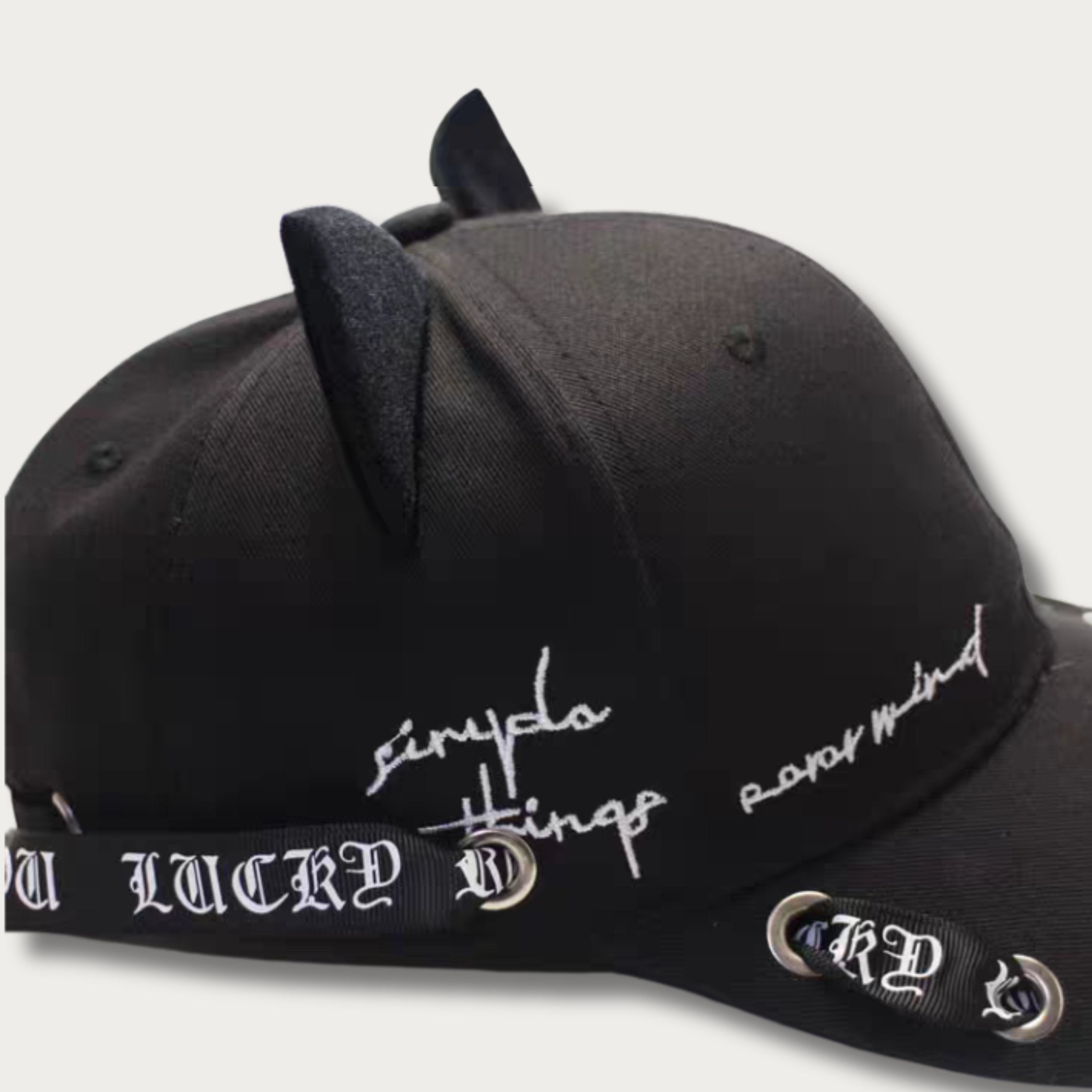Gothic Ribbon Cat Ear Baseball Cap