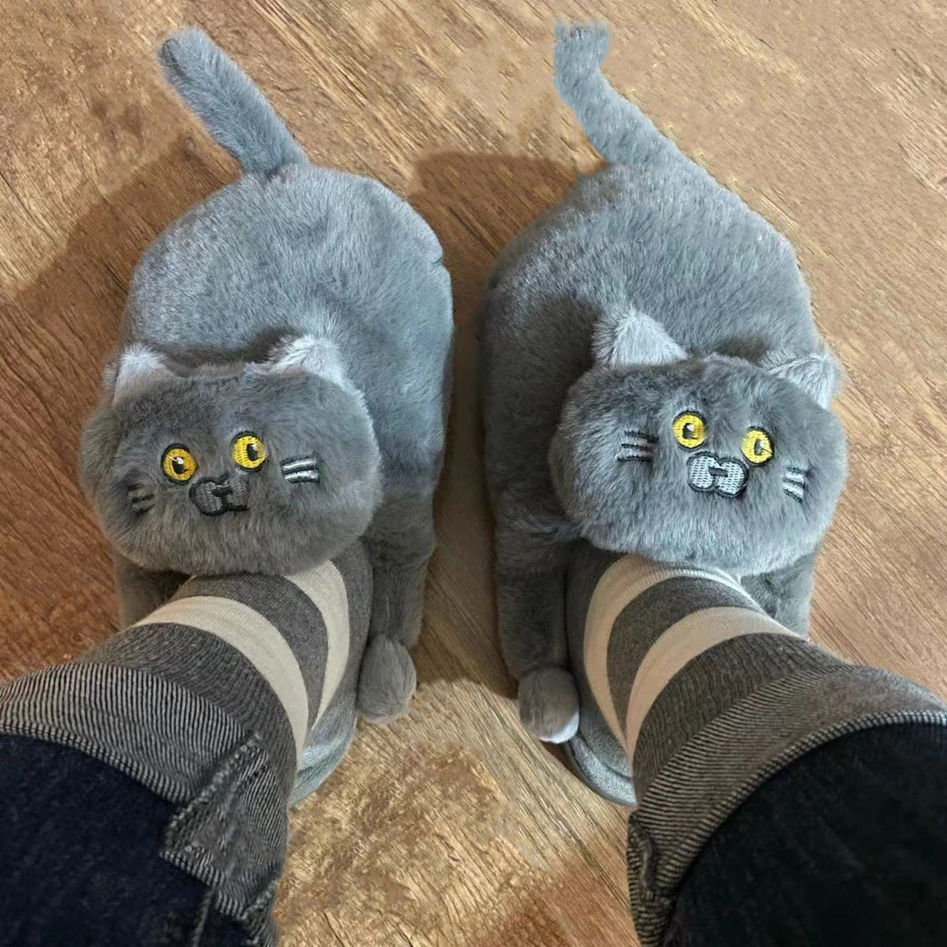 Cuddly Cat Fluffy Slippers