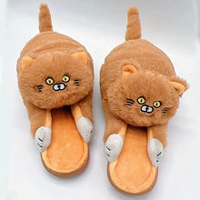 Load image into Gallery viewer, Cuddly Cat Fluffy Slippers
