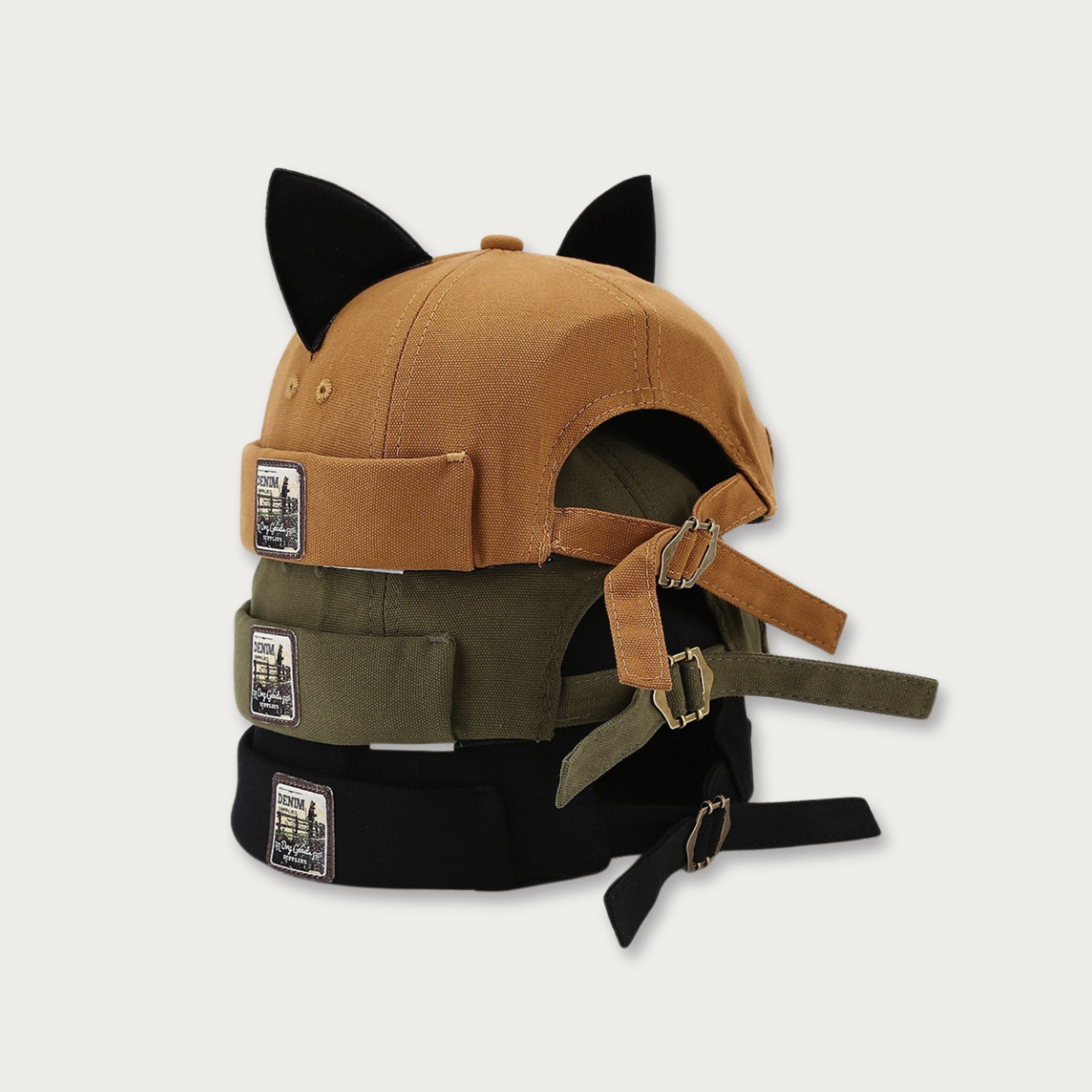 Brimless Docker Cat Ears Hat - NEW COLORS [Adjustable]