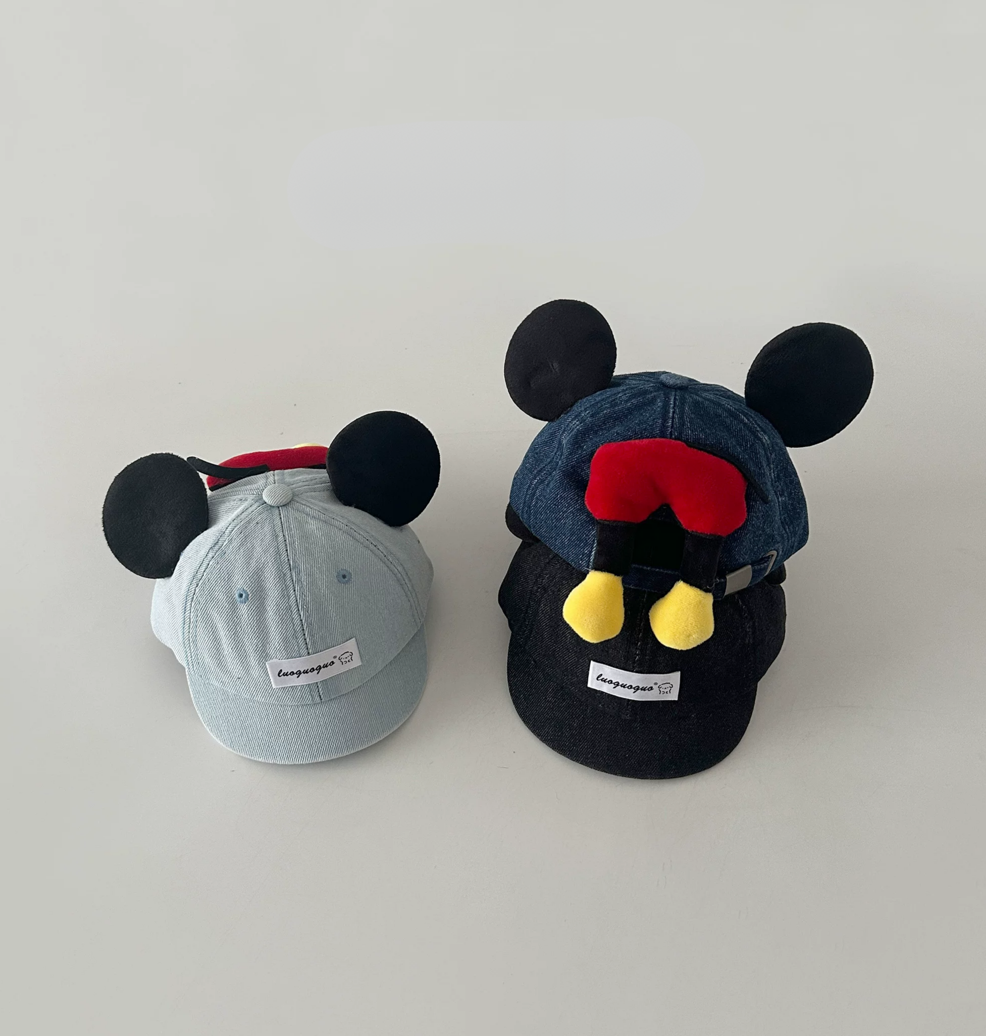Adorable Bow & Ears Denim Short Brim Cap For Kids