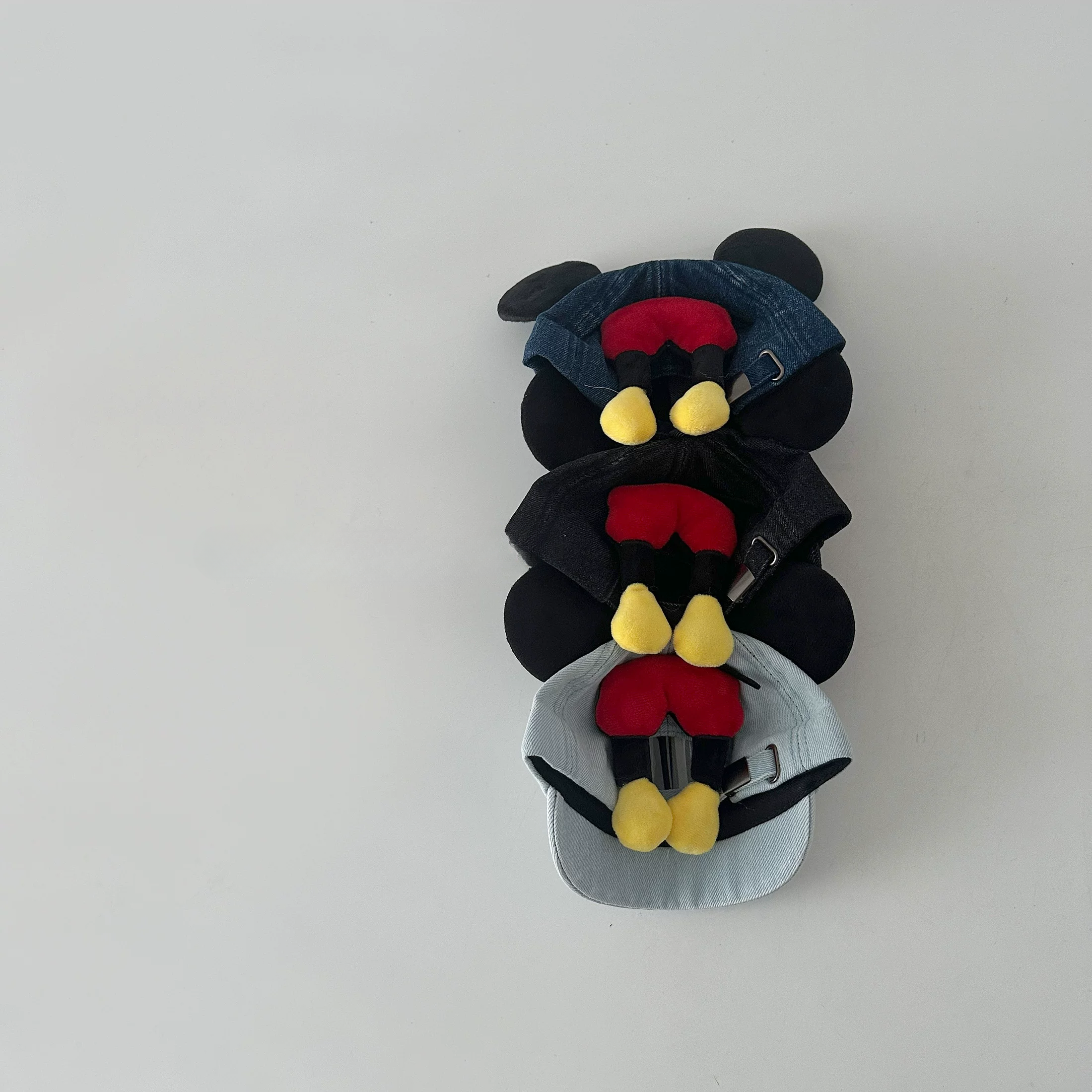 Adorable Bow & Ears Denim Short Brim Cap For Kids