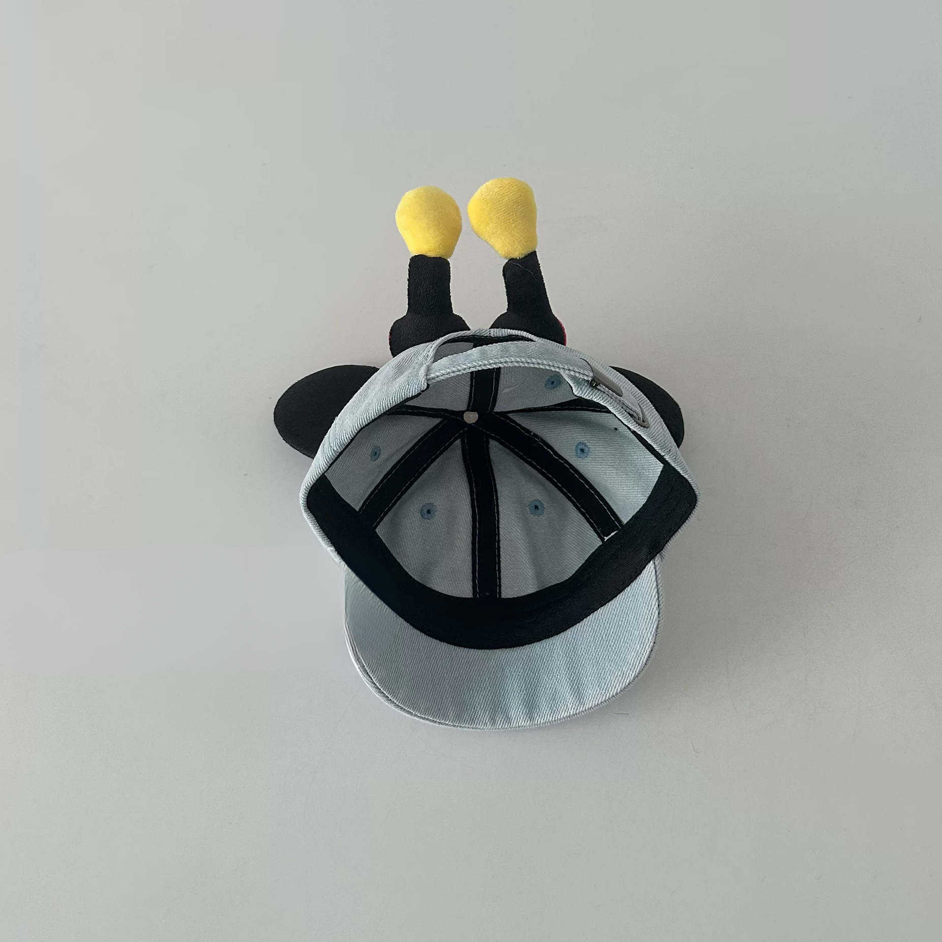 Adorable Bow & Ears Denim Short Brim Cap For Kids