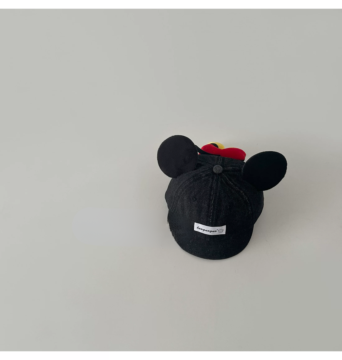 Adorable Bow & Ears Denim Short Brim Cap For Kids