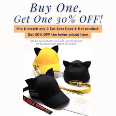 Hip Hop Kitty Baseball Cap with Printed Strap