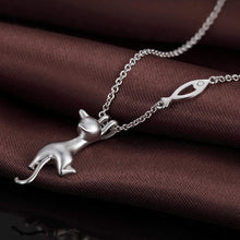 Load image into Gallery viewer, Kitten Catch Fish Necklace [925 Sterling Silver]
