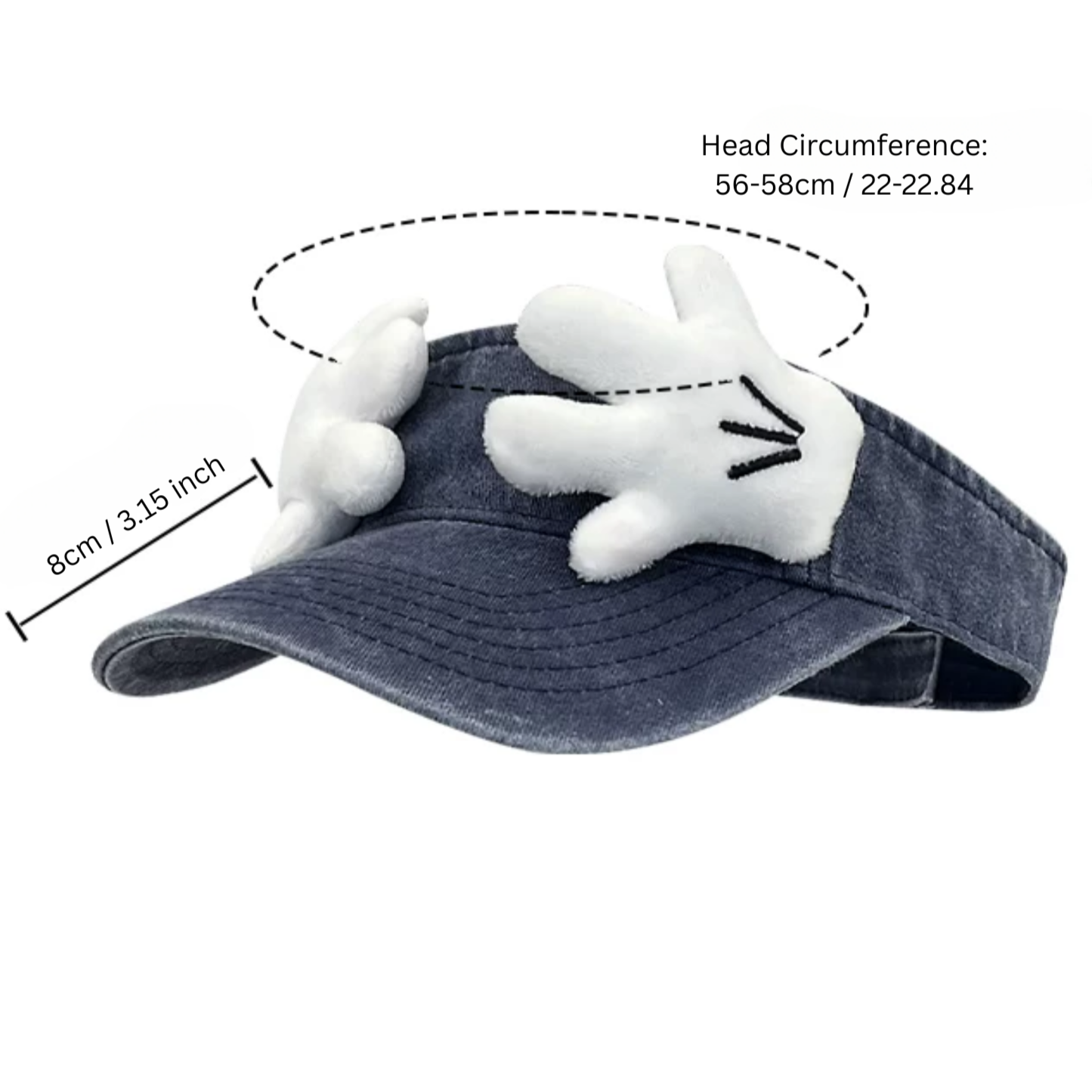 Mickey Mouse visor hat for adults and kids – denim Disney vacation cap