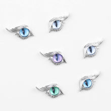 Load image into Gallery viewer, Enchanting Cat&#39;s Eye Feather Stud Earrings
