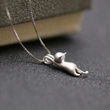 Load image into Gallery viewer, Hanging On There Cat Necklace [925 Sterling Silver]
