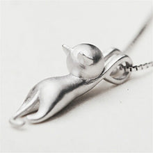 Load image into Gallery viewer, Hanging On There Cat Necklace [925 Sterling Silver]
