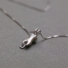 Load image into Gallery viewer, Hanging On There Cat Necklace [925 Sterling Silver]
