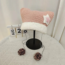 Load image into Gallery viewer, Harajuku Style Cat Ears Pom-pom Beanies
