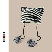 Load image into Gallery viewer, Harajuku Style Cat Ears Pom-pom Beanies
