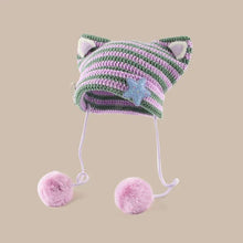 Load image into Gallery viewer, Harajuku Style Cat Ears Pom-pom Beanies
