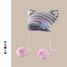 Load image into Gallery viewer, Harajuku Style Cat Ears Pom-pom Beanies
