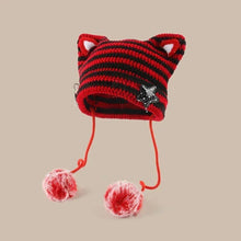 Load image into Gallery viewer, Harajuku Style Cat Ears Pom-pom Beanies

