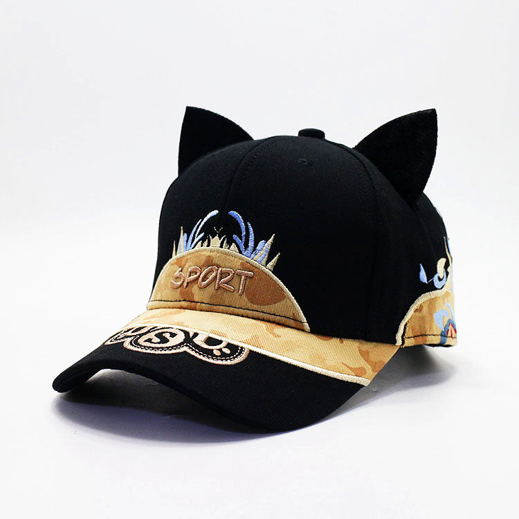 K-Pop Cat Ears Embroider Cap [Adjustable]