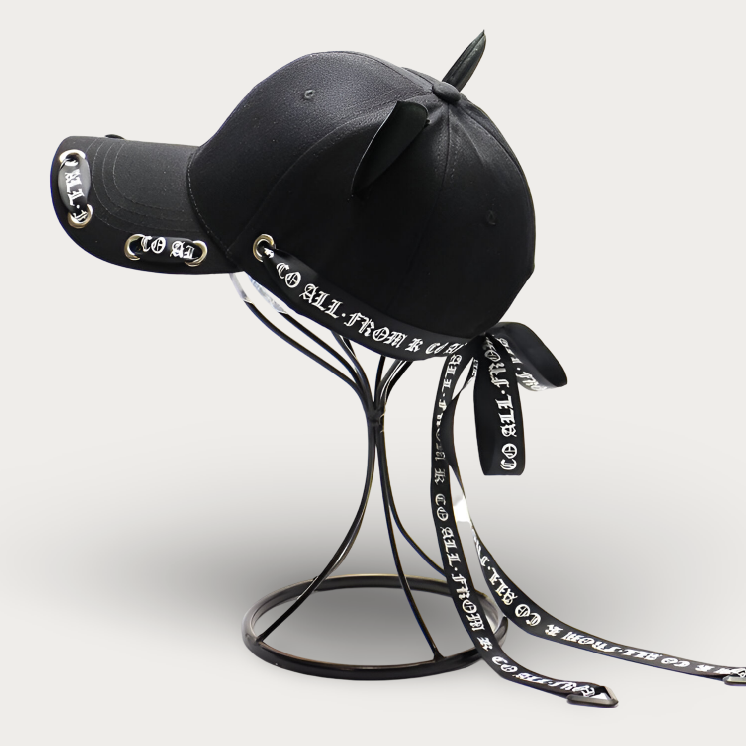 Gothic Ribbon Cat Ear Baseball Cap