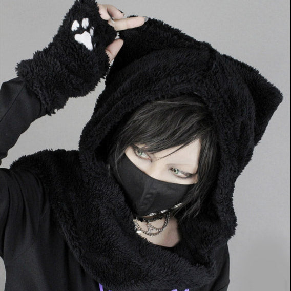 Mystifying Cat Ears Hooded Cape Set