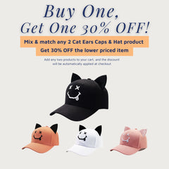 Mischief Embroidered Cat Ear Cap