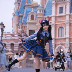 Playful bunny ears hat for cosplay, theme park outfits, and costume parties