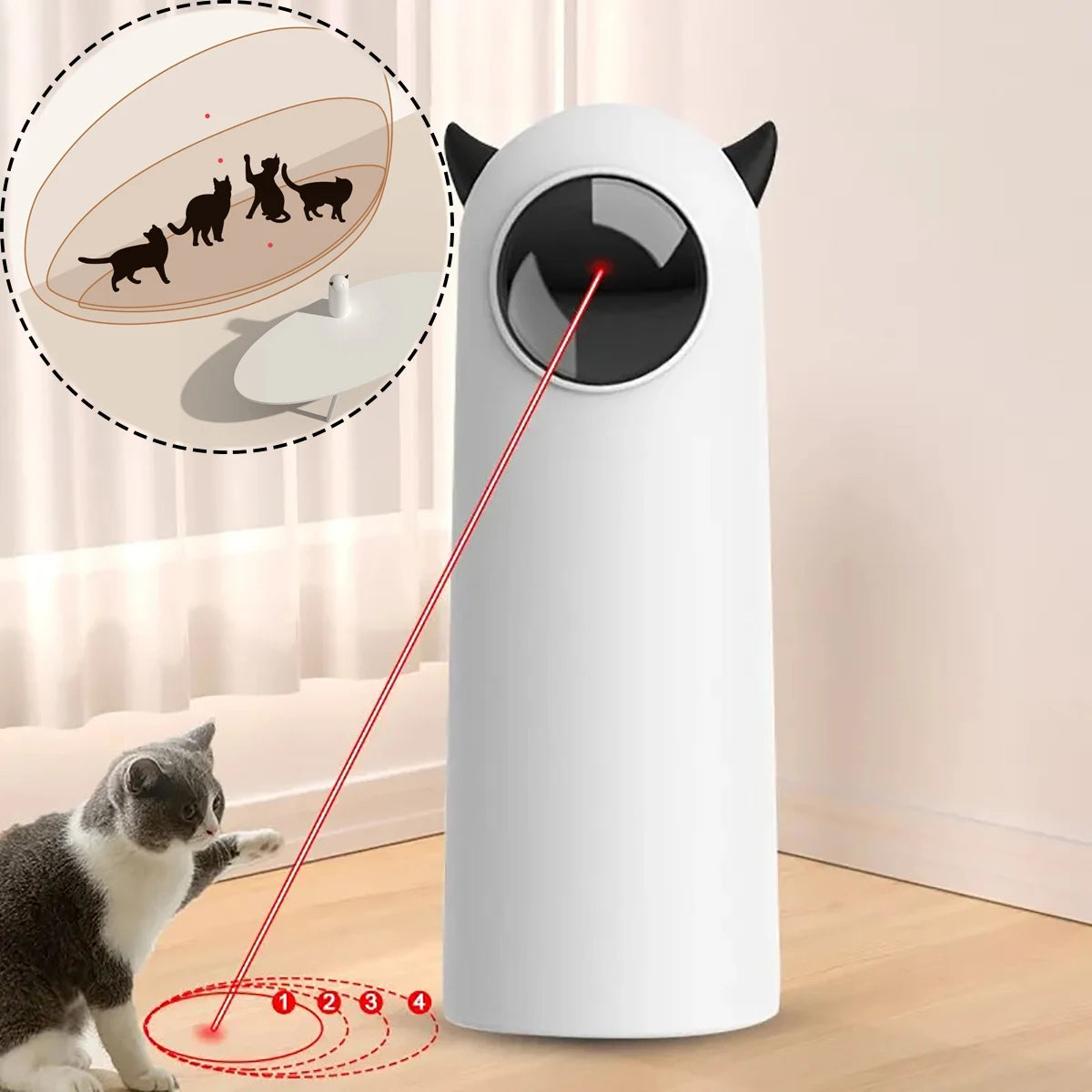 Motion Activation Laser Pointer Interactive Cat Toy 2021 New Version