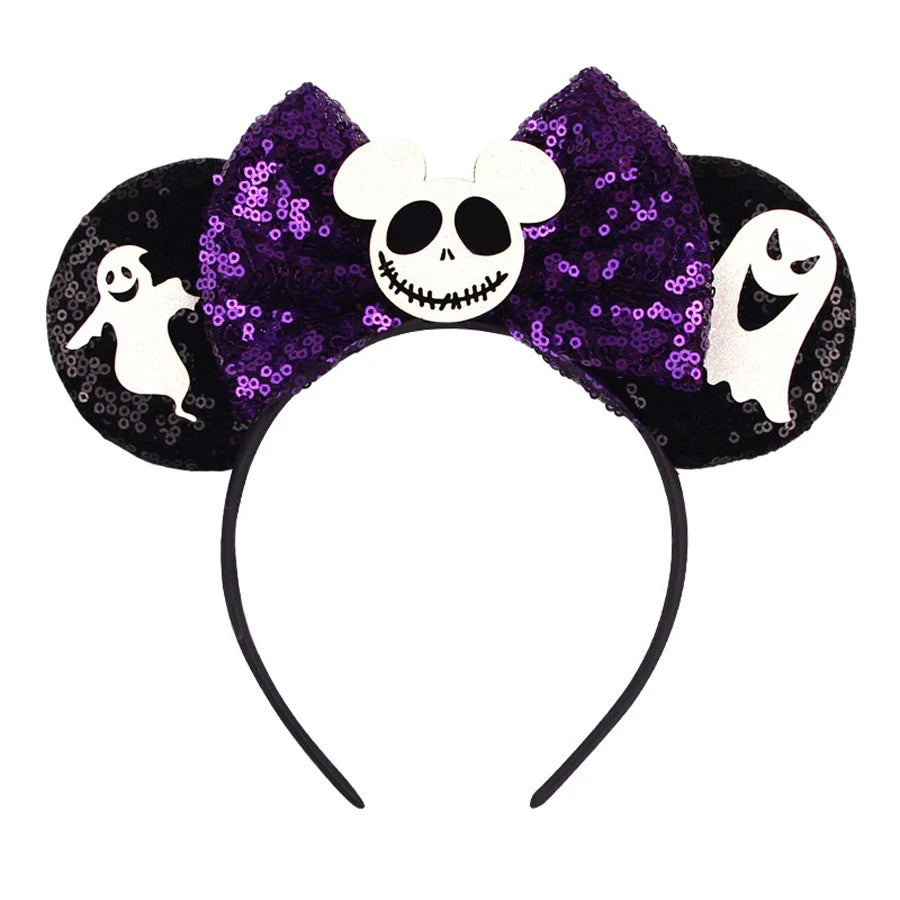 Sequin bow Spooky Mickey headband – add Disney magic to your trick-or-treat or costume party look!