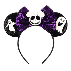 Sequin bow Spooky Mickey headband – add Disney magic to your trick-or-treat or costume party look!
