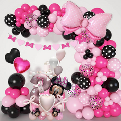 Minnie Style Birthday Balloon Set (119 Pcs Set)