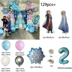 Elsa and Anna Themed Party Balloon - 129 Piece Set