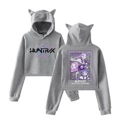 Huntrix Cat Ears Cropped Hoodie