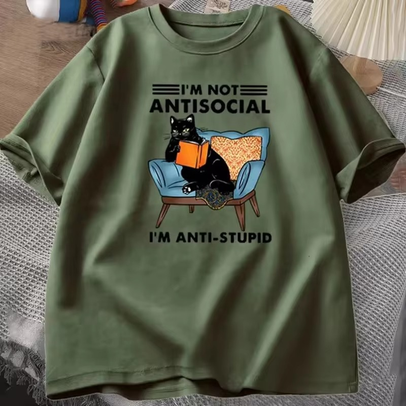 I'm Not Anti Social  T-Shirt [Plus Size Available]