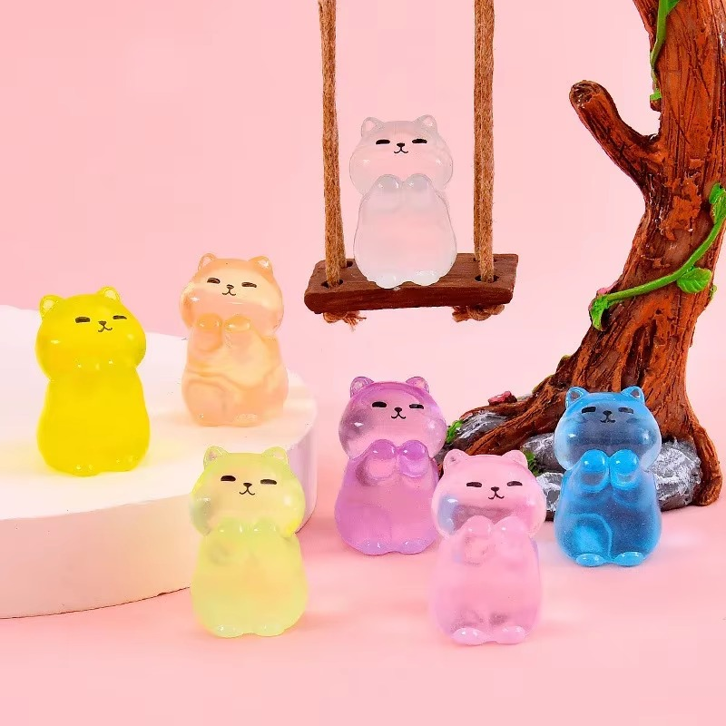 GlowMeow Mini Lucky Cat Set [7 Piece Set]