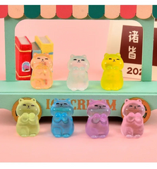 GlowMeow Mini Lucky Cat Set [7 Piece Set]