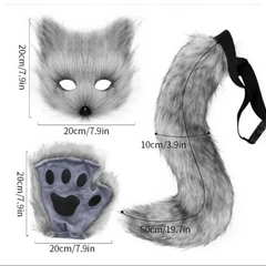 Therian Mask, Tail, Paws [Fox, Wolf, Coyote, Feline]