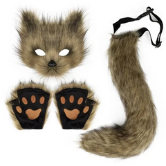 Therian Mask, Tail, Paws [Fox, Wolf, Coyote, Feline]
